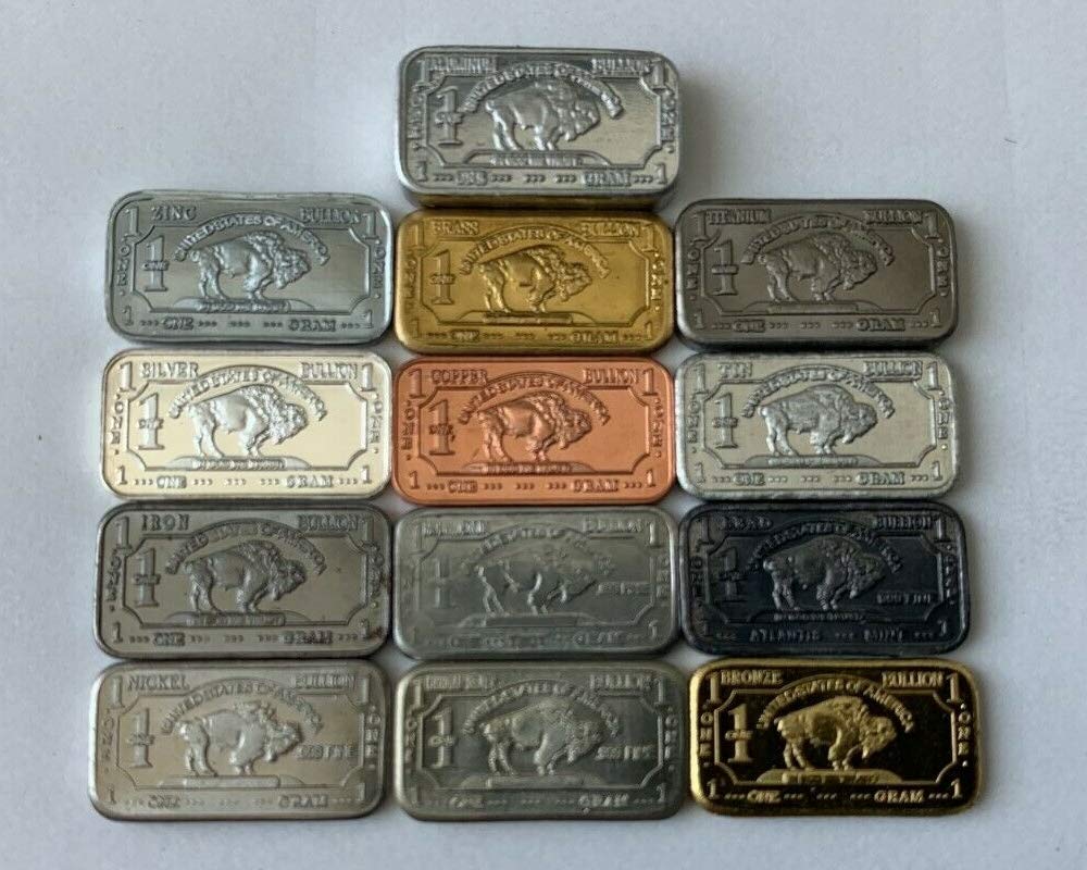 13 Metal Collection Kit (1g and 15x8mm): Silver (Ag), Titanium (Ti